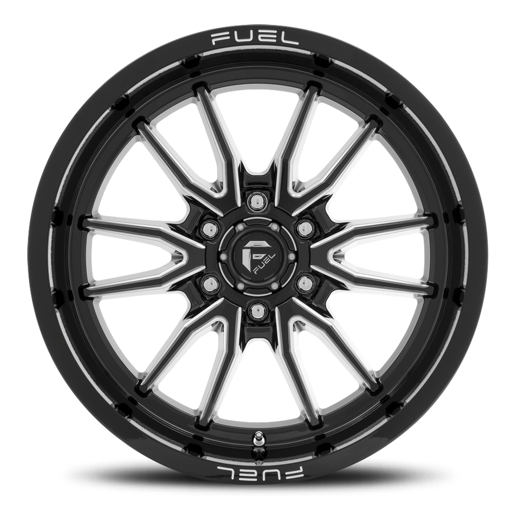 Aluminum Wheels 20X9 Clash 6 D761 8 On 170 Gloss Black Milled 125.1 Bore 20 Offset Multi Spoke Fuel Off Road Wheels