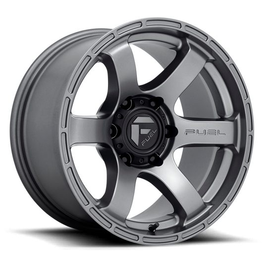 Aluminum Wheels 17X9 Rush D767 6 On 114.3 Matte Gunmetal Gray 66.06 Bore 1 Offset Fuel Off Road Wheels