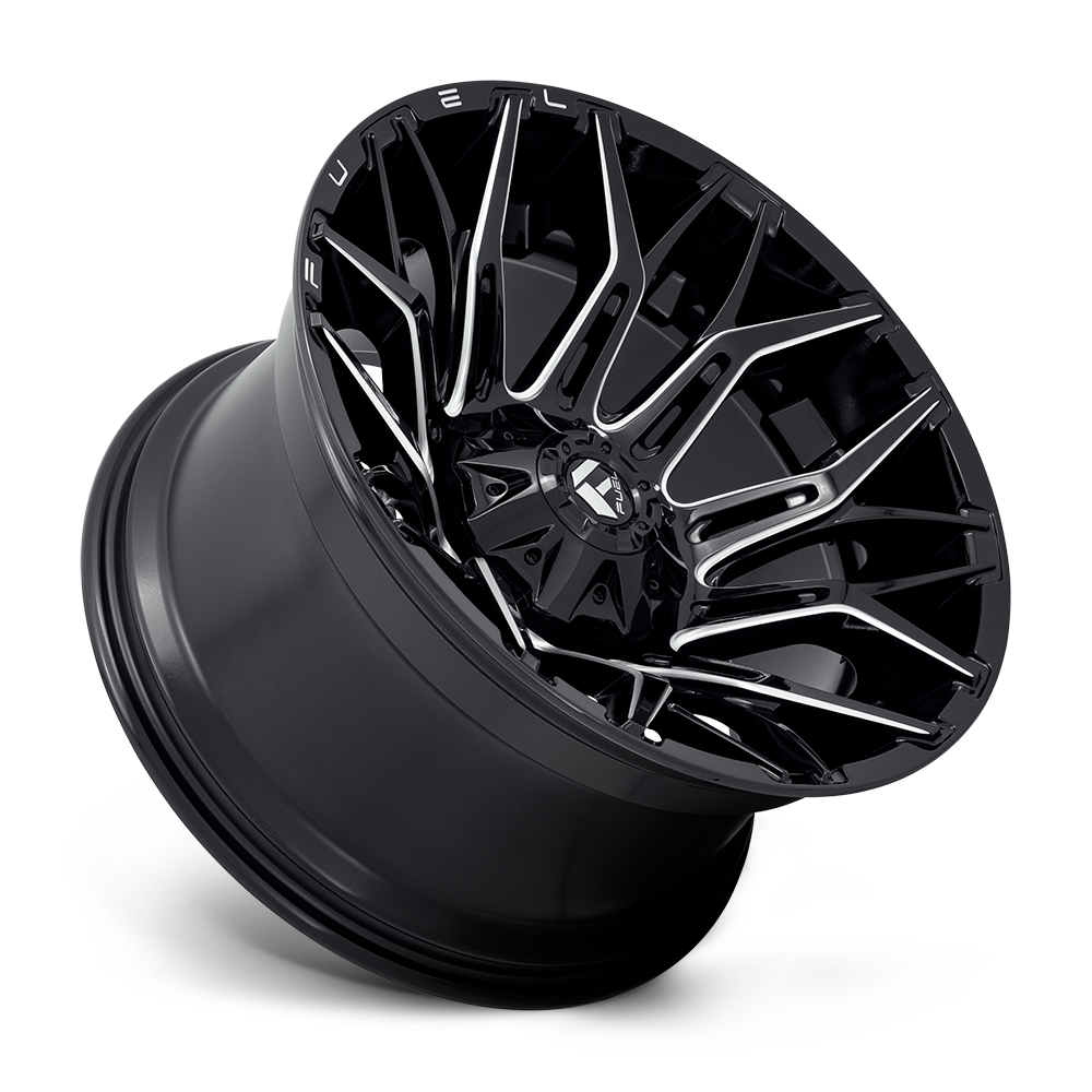 Aluminum Wheels 22X10 Twitch D769 5 On 114.3/5 On 127 Gloss Black/Milled 78 Bore -18 Offset Fuel Off Road Wheels