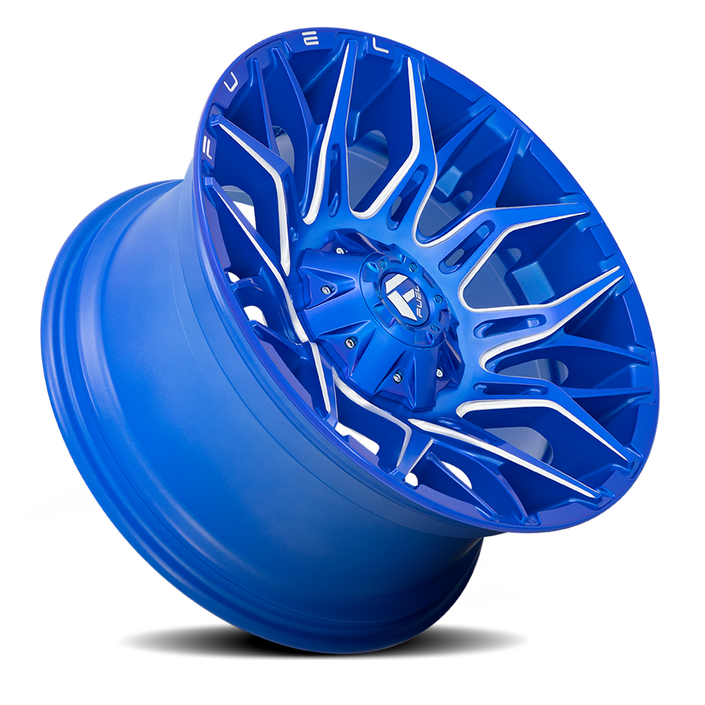 Aluminum Wheels 22X10 Twitch D770 5 On 114.3/5 On 127 Anodized Blue Milled 78 Bore -18 Offset Fuel Off Road Wheels