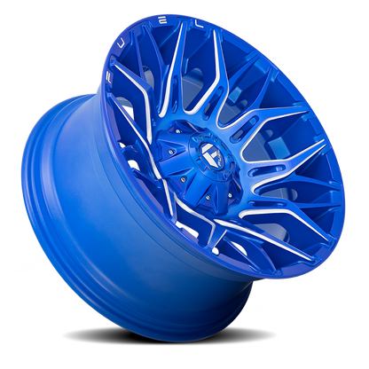 Aluminum Wheels 22X12 Twitch D770 6 On 135/6 On 139.7 Anodized Blue MIlled 106.1 Bore -44 Offset Fuel Off Road Wheels