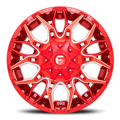Aluminum Wheels 20X10 Twitch D771 5 On 114.3/5 On 127 Candy Red Milled 78 Bore -18 Offset Fuel Off Road Wheels