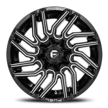 Aluminum Wheels 20X10 Typhoon D773 8 On 170 Gloss Black Milled 125.1 Bore -18 Offset Fuel Off Road Wheels