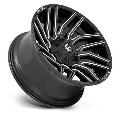 Aluminum Wheels 22X10 Typhoon D773 8 On 170 Gloss Black Milled 125.1 Bore -18 Offset Fuel Off Road Wheels