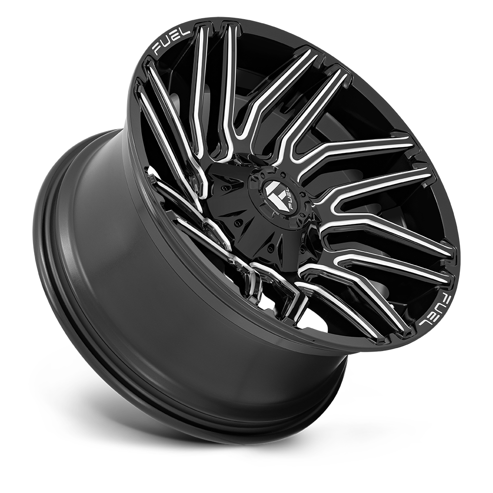 Aluminum Wheels 22X12 Typhoon D773 8 On 180 Gloss Black Milled 124.3 Bore -44 Offset Fuel Off Road Wheels