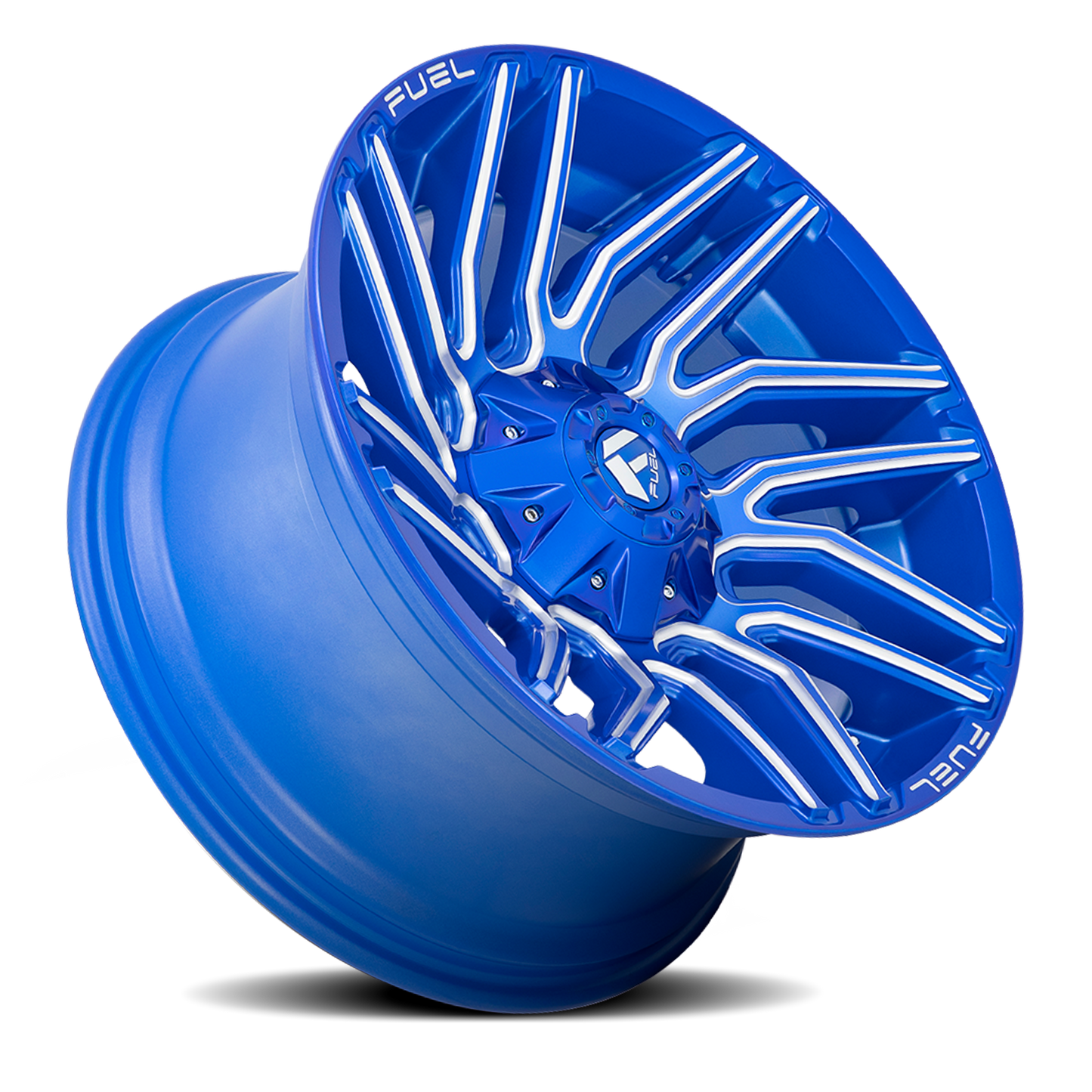 Aluminum Wheels 22X10 Typhoon D774 8 On 180 Anodized Blue MIlled 124.3 Bore -18 Offset Fuel Off Road Wheels
