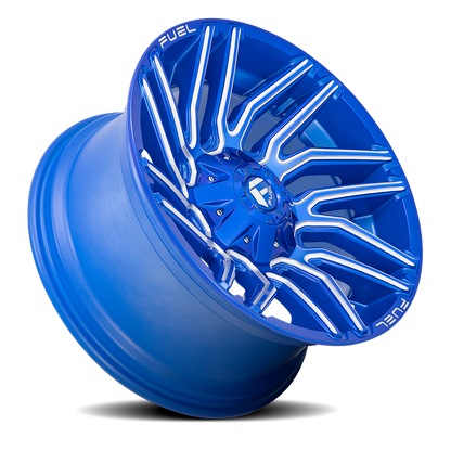 Aluminum Wheels 22X12 Typhoon D774 8 On 170 Anodized Blue MIlled 125.1 Bore -44 Offset Fuel Off Road Wheels
