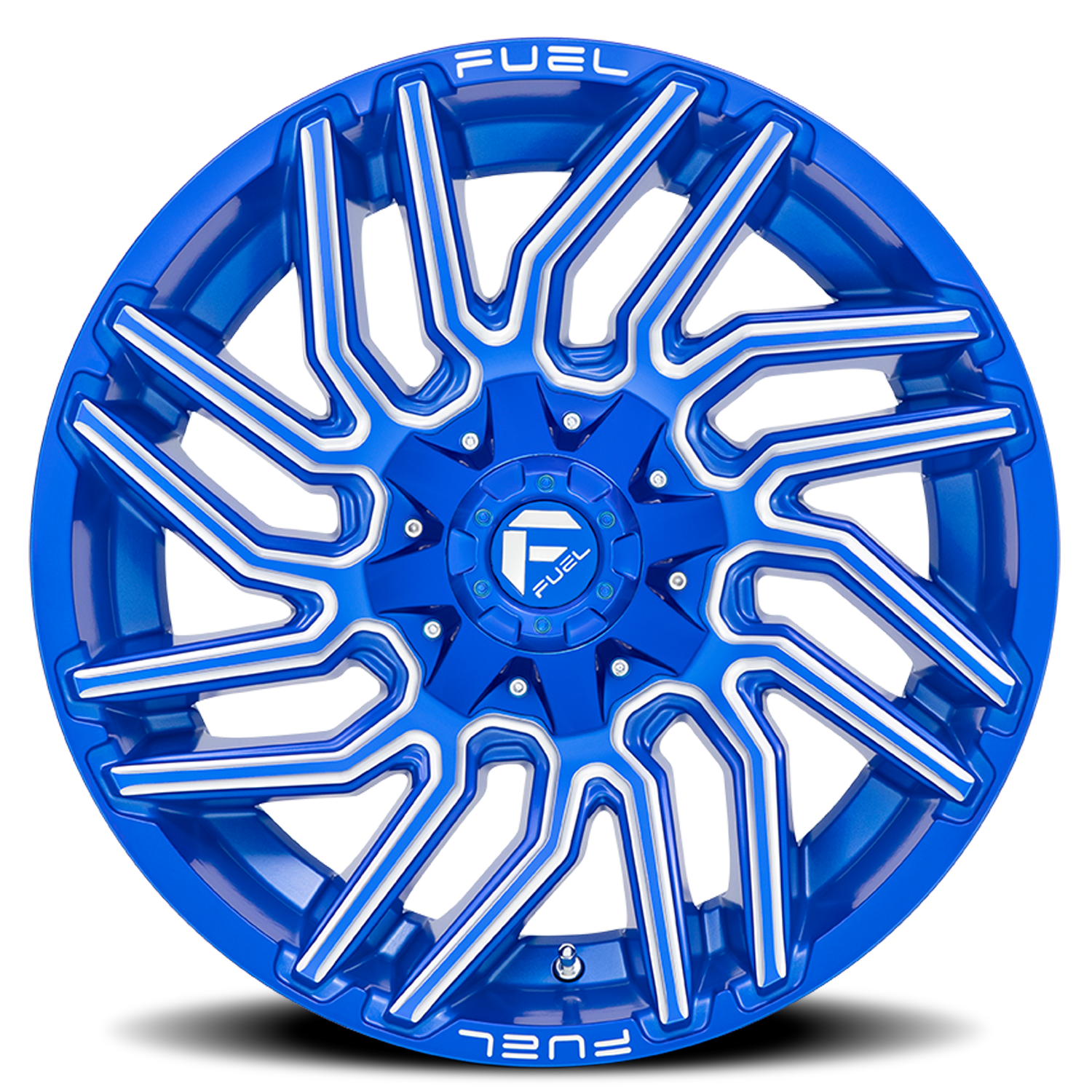 Aluminum Wheels 22X12 Typhoon D774 8 On 170 Anodized Blue MIlled 125.1 Bore -44 Offset Fuel Off Road Wheels