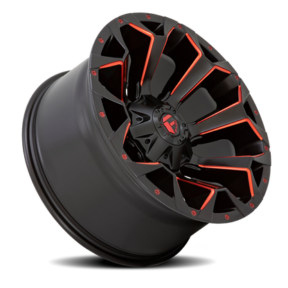 Aluminum Wheels 18X9 Assault D787 6 On 135/6 On 139.7 Matte Black Milled Red Tint 106.1 Bore 19 Offset Fuel Off Road Wheels