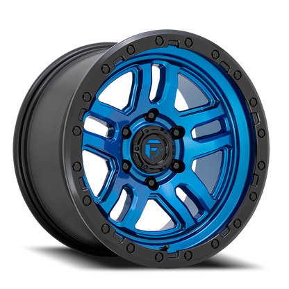 Aluminum Wheels 17X9 AMMO D790 6 On 135 Blue W/Black Lip 87.1 Bore -12 Offset Fuel Off Road Wheels
