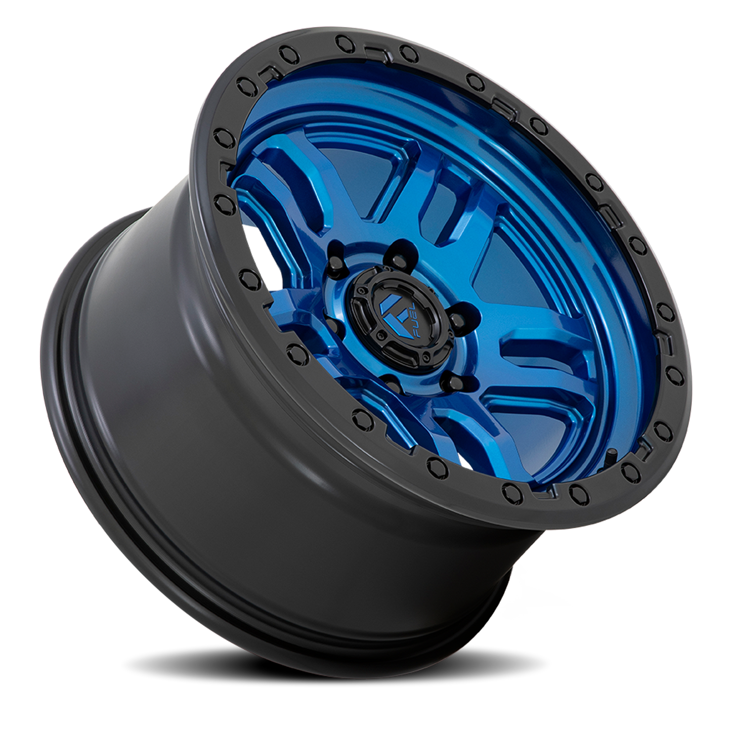 Aluminum Wheels 17X9 AMMO D790 6 On 135 Blue W/Black Lip 87.1 Bore -12 Offset Fuel Off Road Wheels