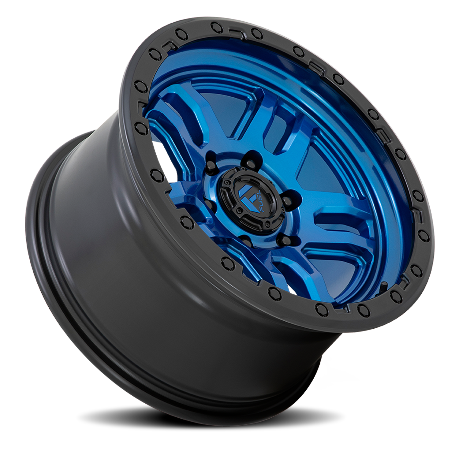 Aluminum Wheels 17X9 AMMO D790 6 On 135 Blue W/Black Lip 87.1 Bore -12 Offset Fuel Off Road Wheels
