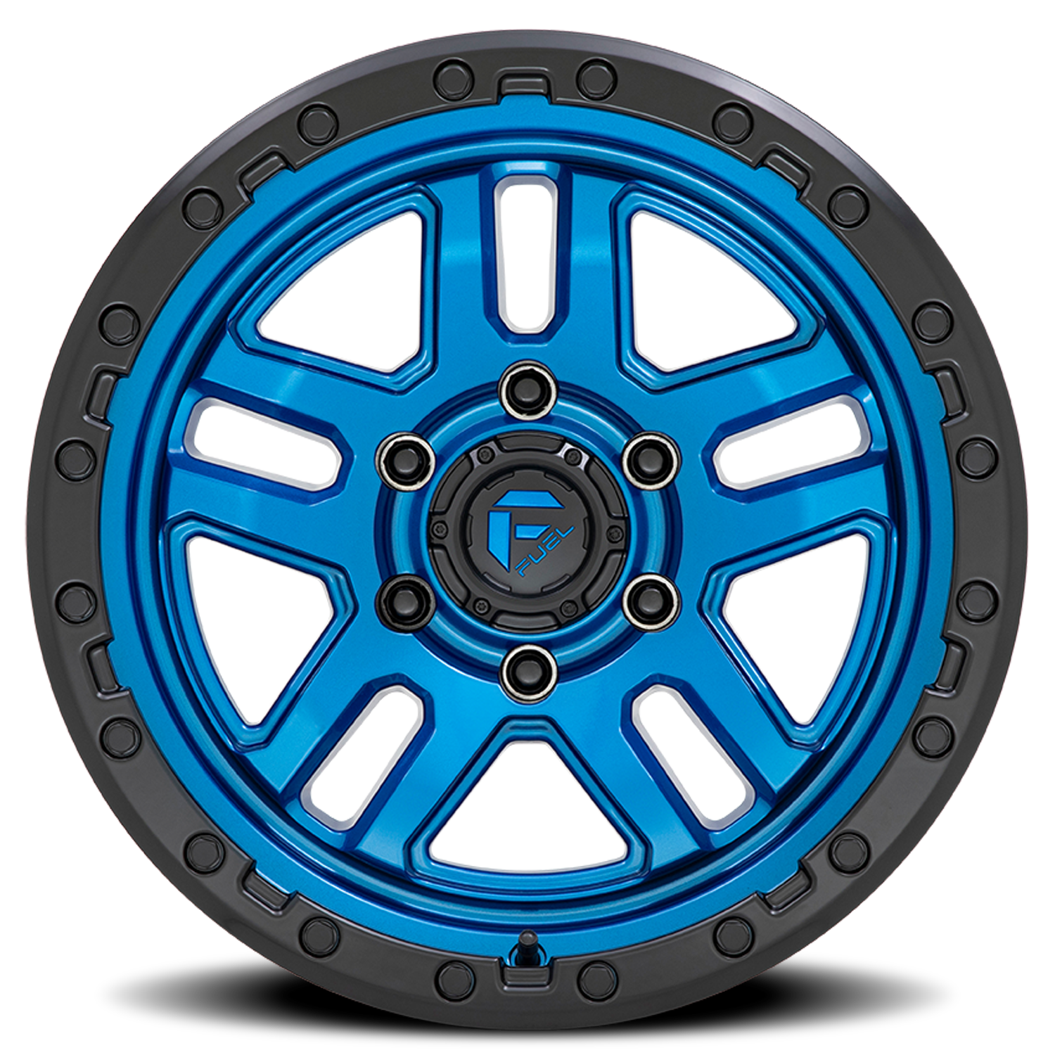Aluminum Wheels 17X9 AMMO D790 6 On 135 Blue W/Black Lip 87.1 Bore -12 Offset Fuel Off Road Wheels