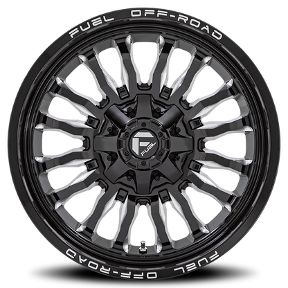 Aluminum Wheels 20X10 Arc D795 8 On 170 Gloss Black Milled 125.1 Bore -18 Offset Fuel Off Road Wheels
