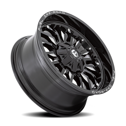 Aluminum Wheels 20X9 Arc D795 8 On 165.1 Gloss Black Milled 125.1 Bore 1 Offset Fuel Off Road Wheels