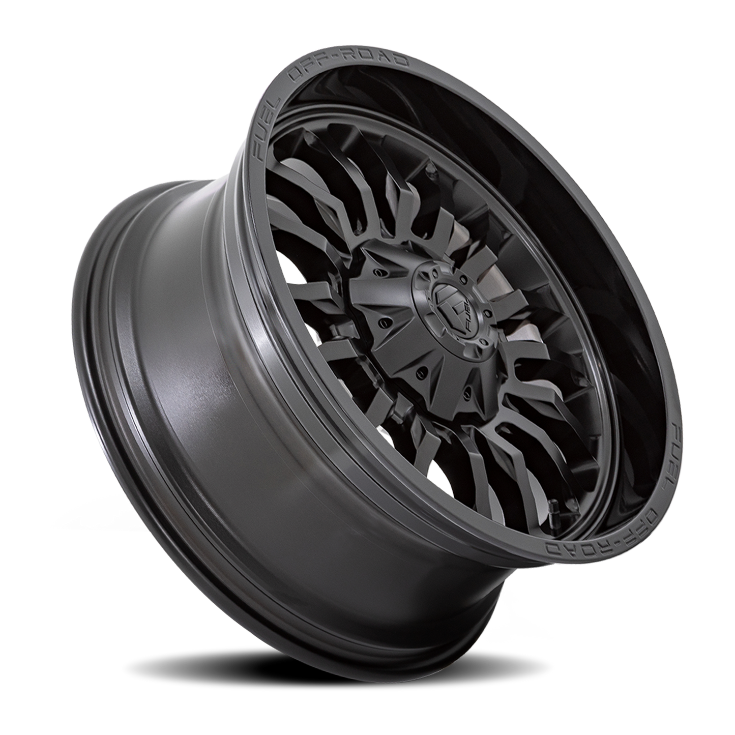 Aluminum Wheels 20X9 Arc D796 8 On 170 Matte Black W/ Gloss Black Lip 125.1 Bore 1 Offset Fuel Off Road Wheels