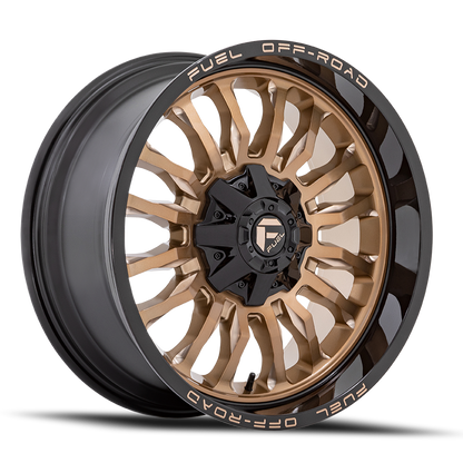Aluminum Wheels 20X10 Arc D797 8 On 165.1 Platinum Bronze/Black Lip 125.1 Bore -18 Offset Fuel Off Road Wheels