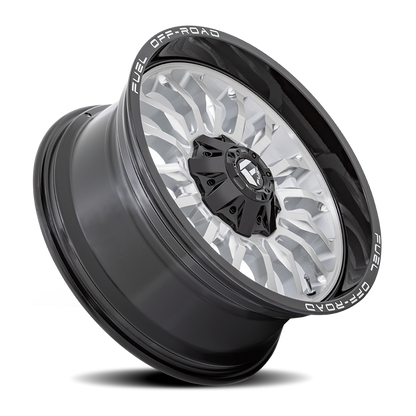 Aluminum Wheels 20X10 Arc D798 8 On 170 Silver/Brushed Face-Milled Black Lip 125.1 Bore -18 Offset Fuel Off Road Wheels