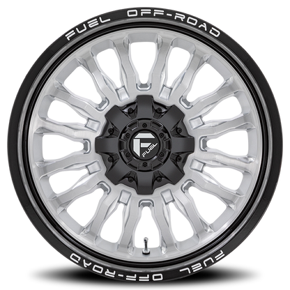 Aluminum Wheels 20X10 Arc D798 5 On 127/5 On 139.7 Silver/Brushed Face-Milled Black Lip 87.1 Bore -18 Offset Fuel Off Road Wheels