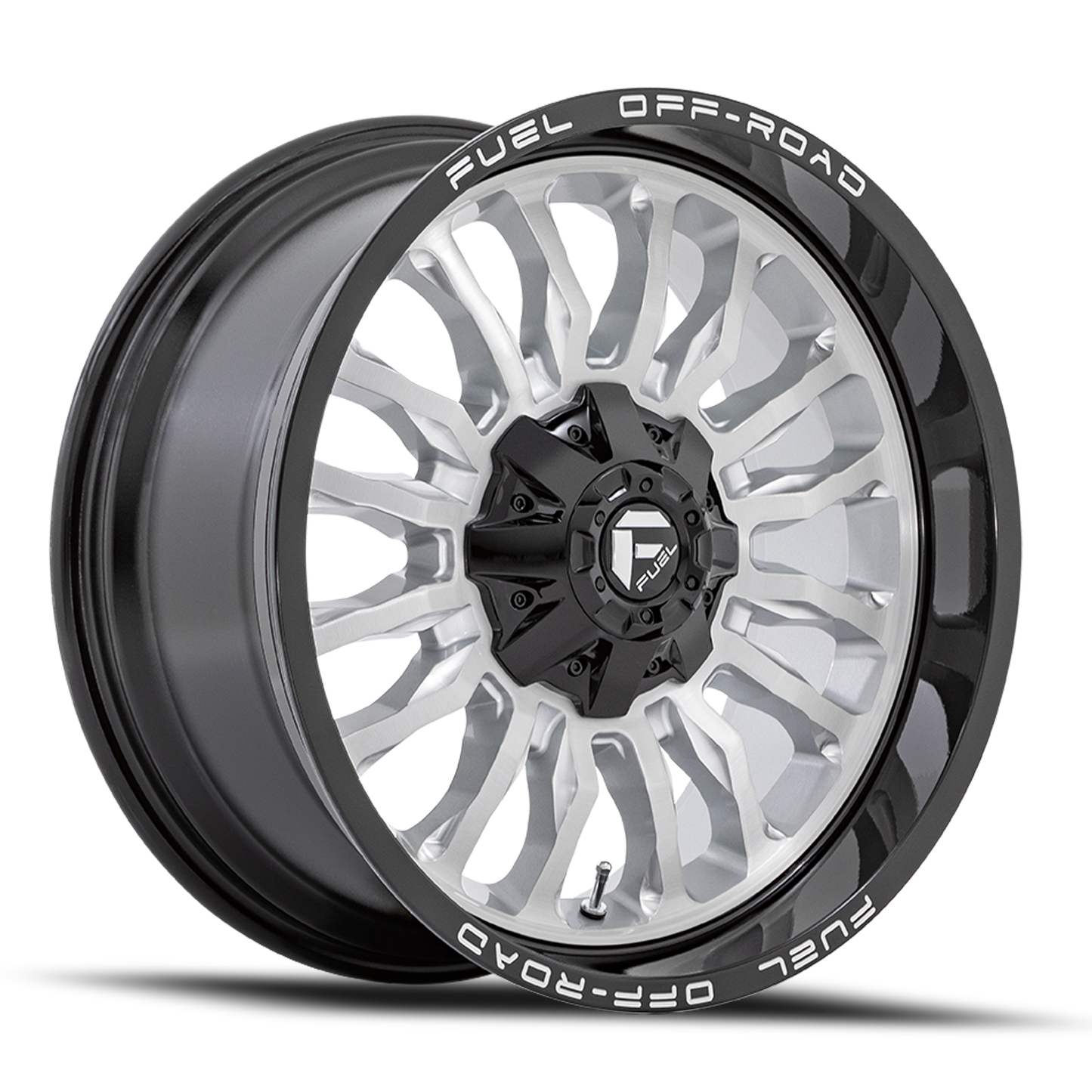 Aluminum Wheels 20X10 Arc D798 6 On 135/6 On 139.7 Silver/Brushed Face-Milled Black Lip 106.1 Bore -18 Offset Fuel Off Road Wheels