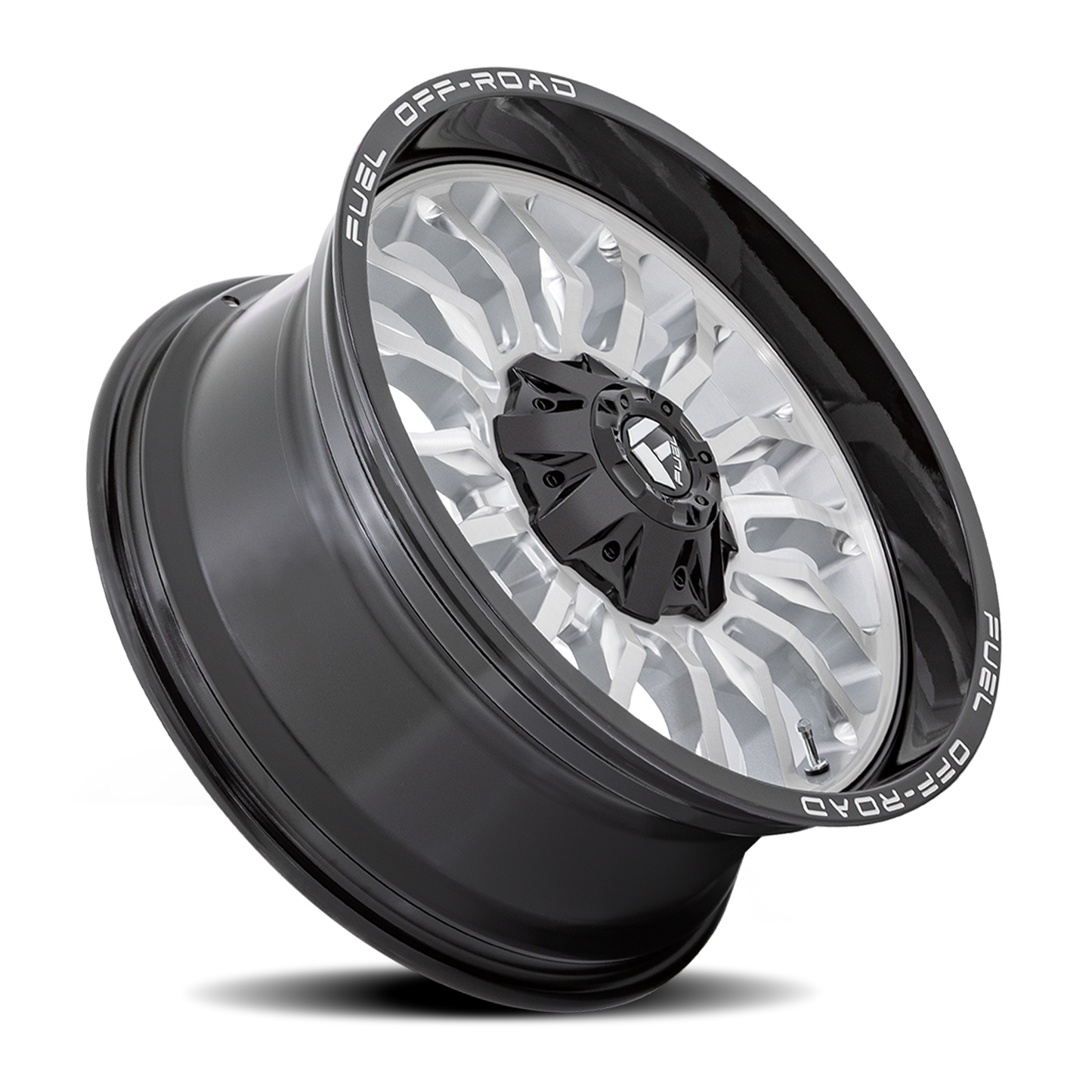 Aluminum Wheels 20X9 Arc D798 8 On 180 Silver/Brushed Face-Milled Black Lip 124.2 Bore 1 Offset Fuel Off Road Wheels