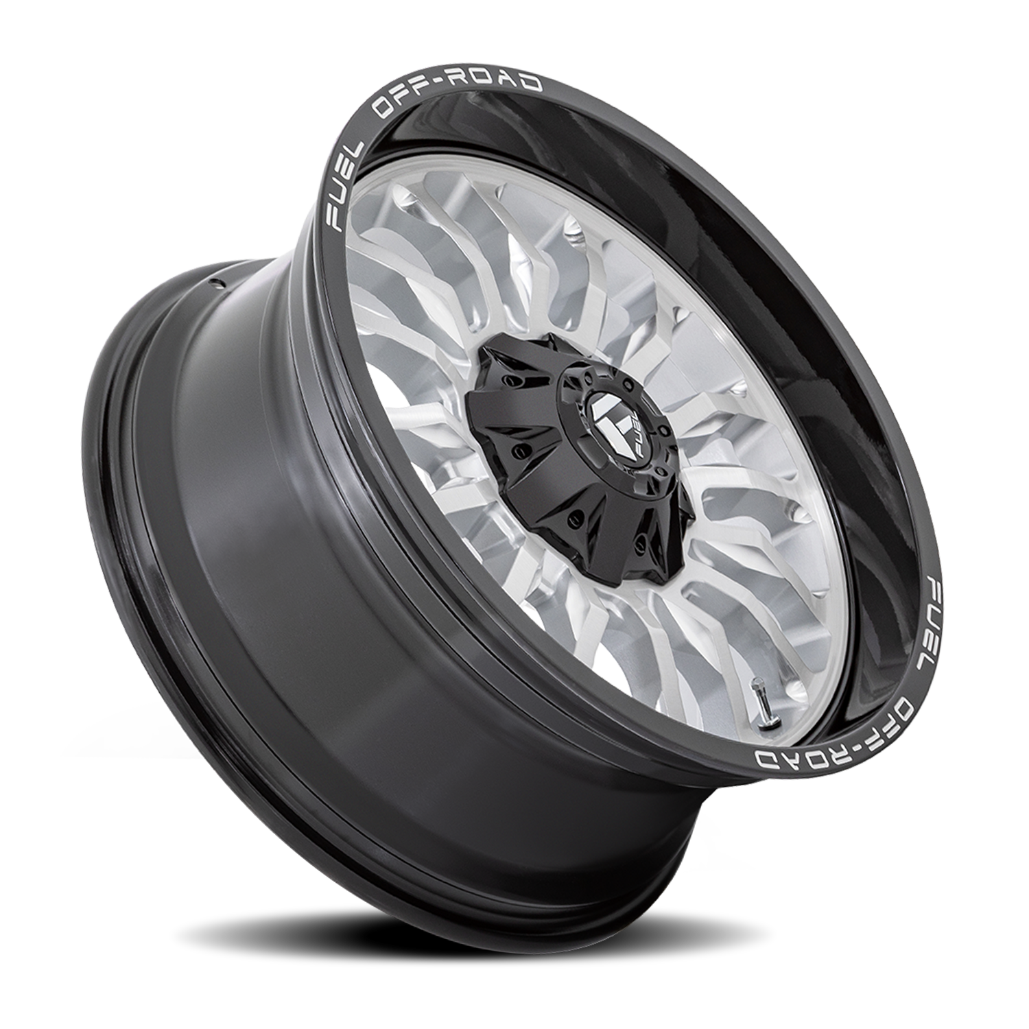 Aluminum Wheels 22X12 Arc D798 8 On 165.1 Silver/Brushed Face-Milled Black Lip 125.1 Bore -44 Offset Fuel Off Road Wheels