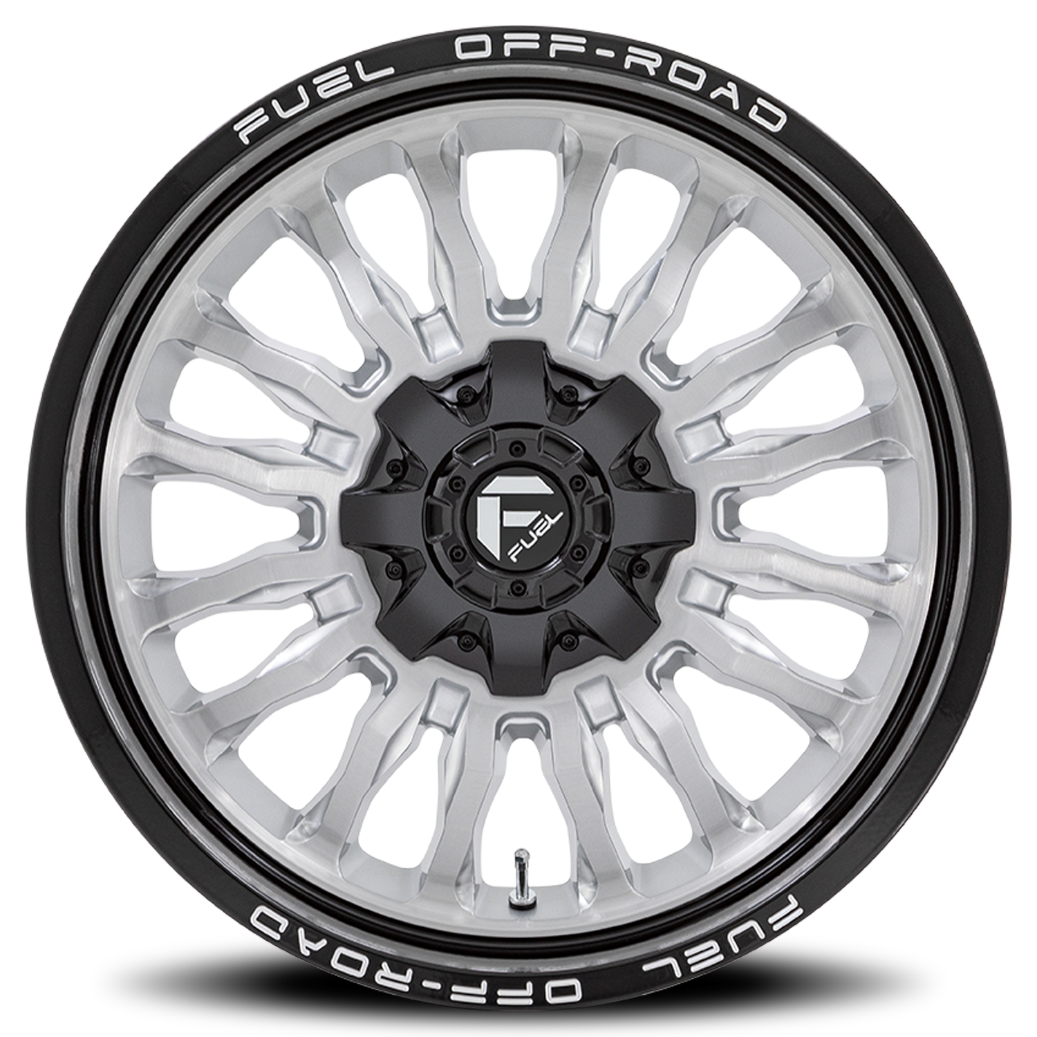 Aluminum Wheels 22X12 Arc D798 8 On 165.1 Silver/Brushed Face-Milled Black Lip 125.1 Bore -44 Offset Fuel Off Road Wheels
