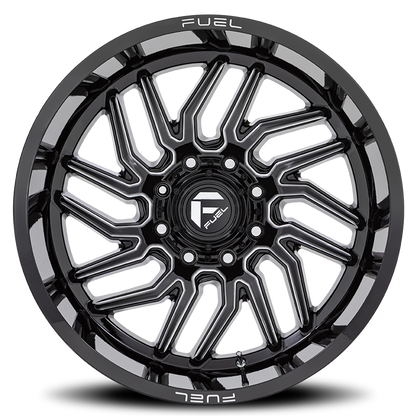 Aluminum Wheels 20X9 Hurricane D807 8 On 170 Gloss Black Milled 125.1 Bore 20 Offset Fuel Off Road Wheels