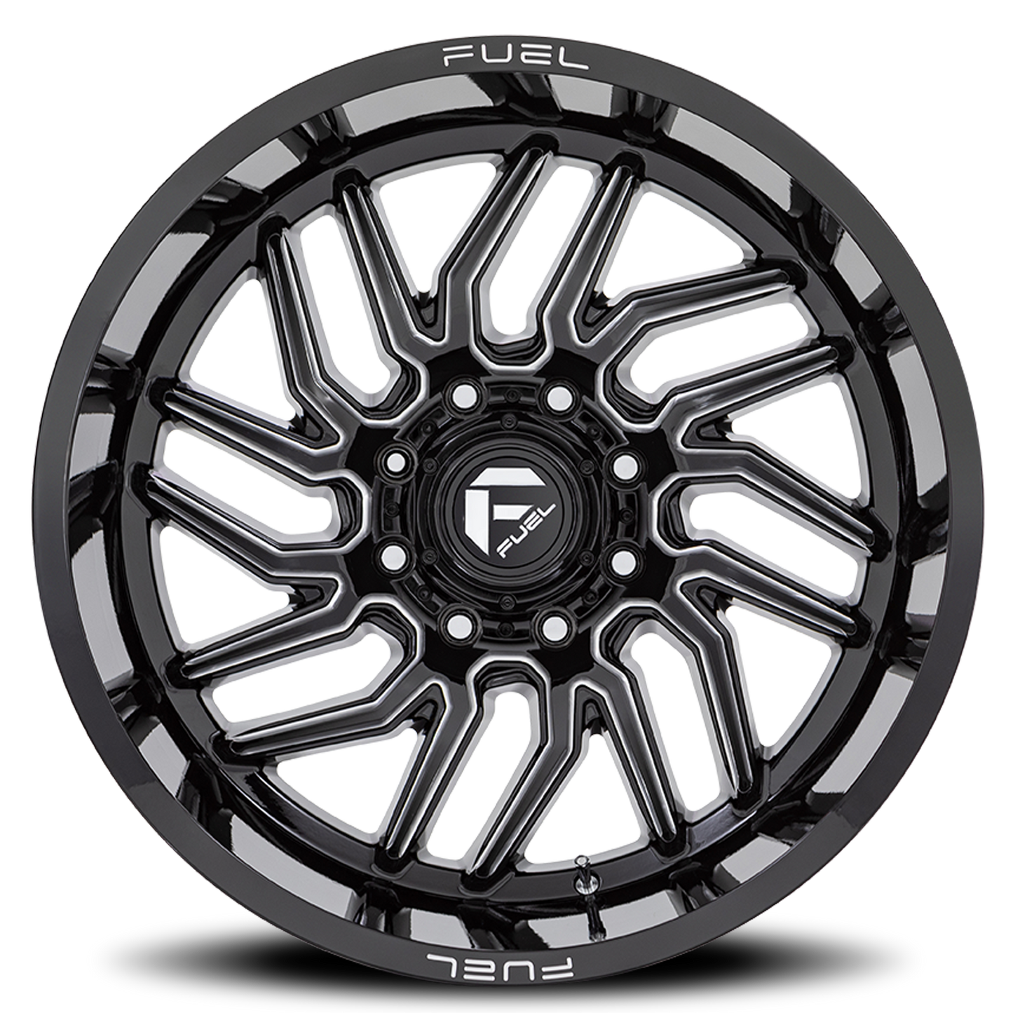 Aluminum Wheels 20X9 Hurricane D807 8 On 165.1 Gloss Black Milled 125.1 Bore 20 Offset Fuel Off Road Wheels
