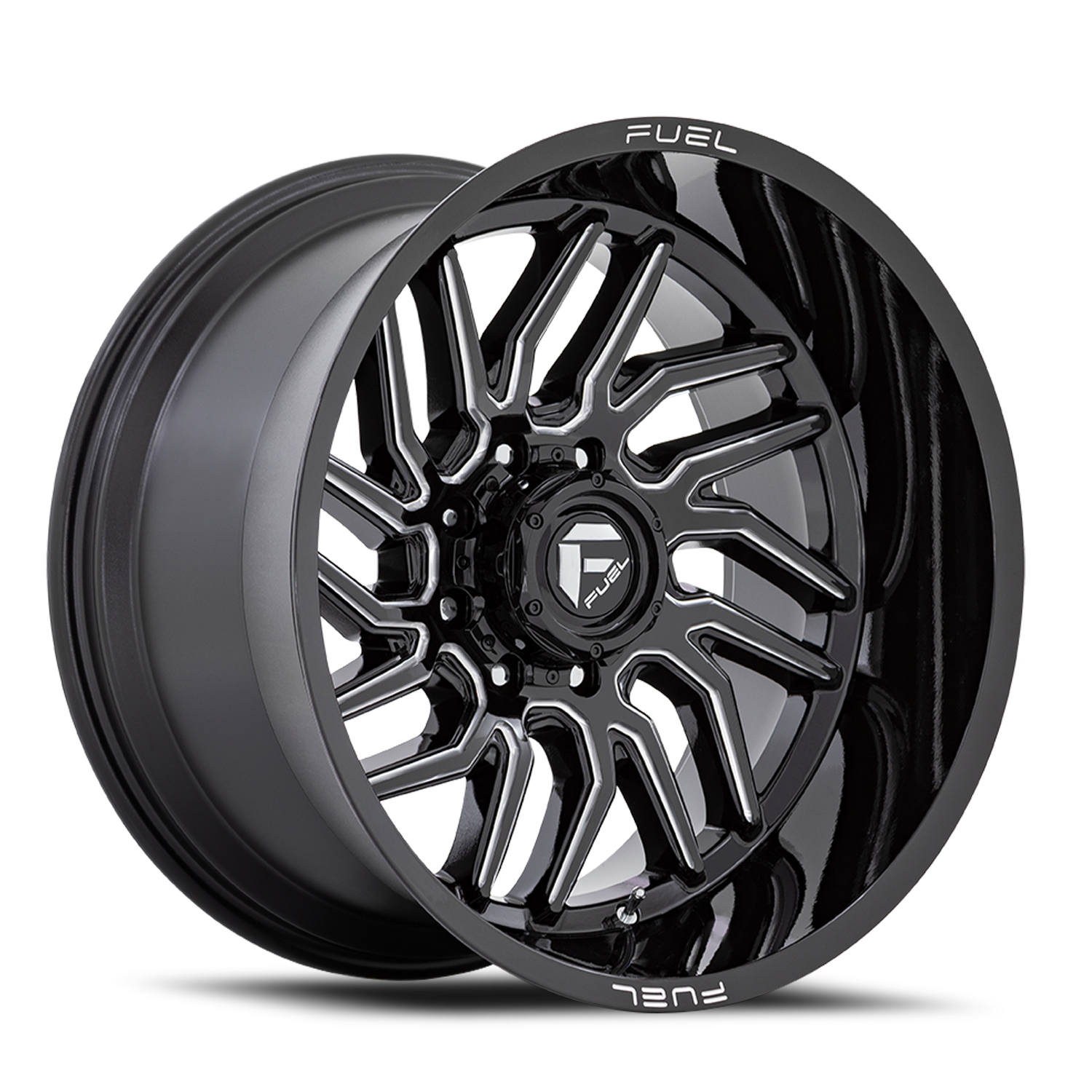 Aluminum Wheels 20X9 Hurricane D807 6 On 135 Gloss Black Milled 87.1 Bore 1 Offset Fuel Off Road Wheels