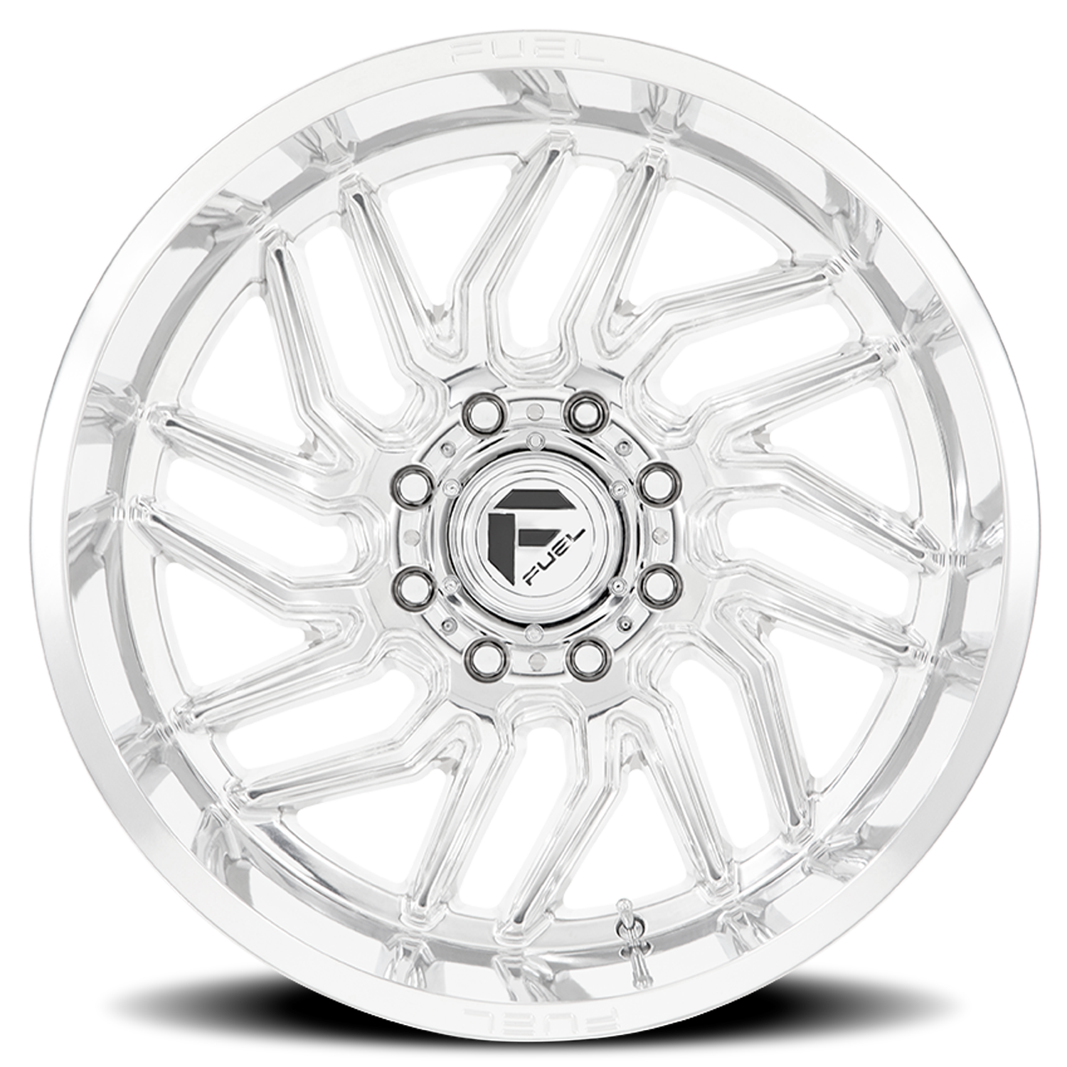 Aluminum Wheels 24X12 Hurricane D809 8 On 180 Polished Milled 124.2 Bore -44 Offset Fuel Off Road Wheels