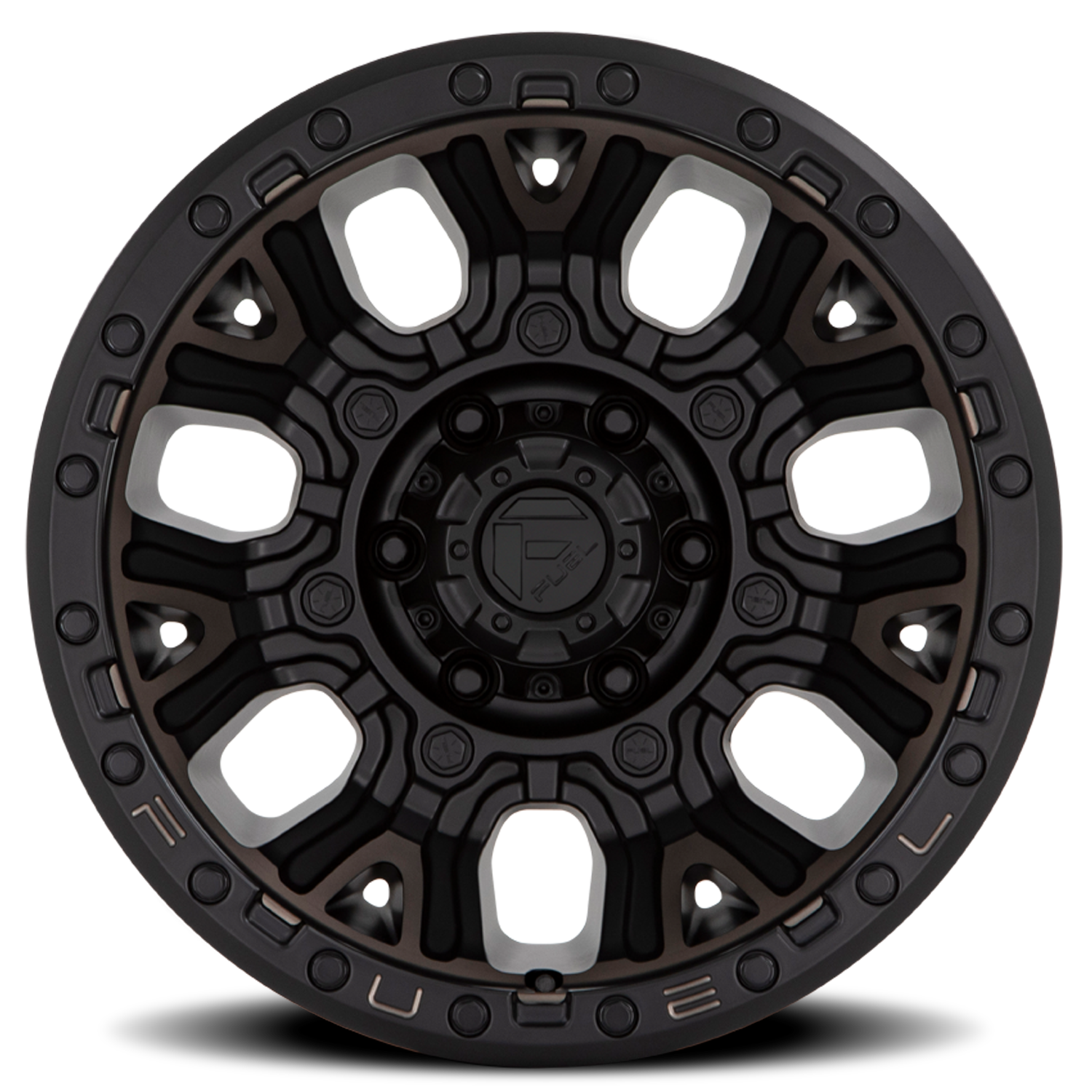 Aluminum Wheels 20X10 Traction D824 8 On 170 Matte Black Double Dark Tint 125.1 Bore -18 Offset Fuel Off Road Wheels