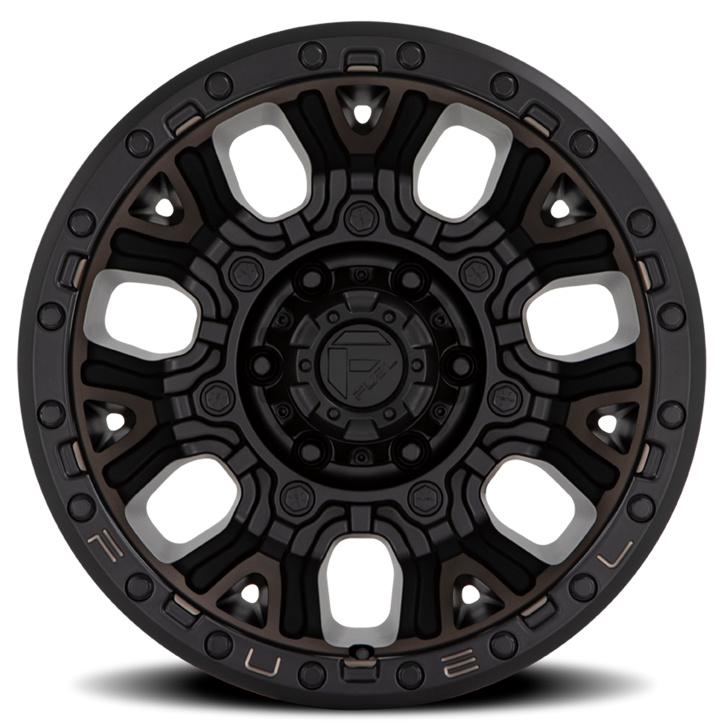 Aluminum Wheels 20X9 Traction D824 6 On 139.7 Matte Black Double Dark Tint 106.1 Bore 1 Offset Fuel Off Road Wheels