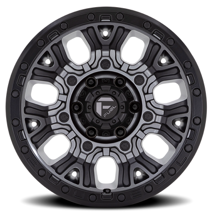 Aluminum Wheels 17X9 Traction D825 5 On 127 Gunmetal Gray/Black Ring 71.5 Bore 1 Offset Fuel Off Road Wheels