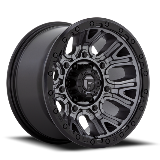 Aluminum Wheels 20X10 Traction D825 6 On 135 Gunmetal Gray/Black Ring 87.1 Bore -18 Offset Fuel Off Road Wheels