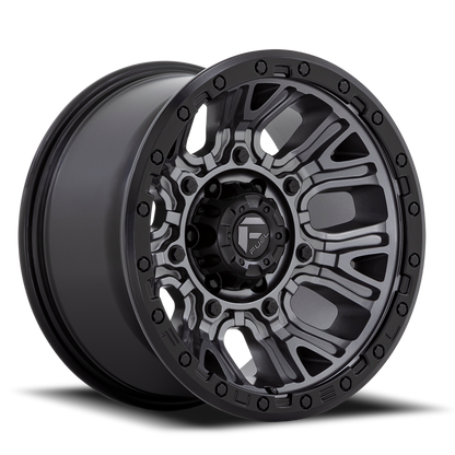 Aluminum Wheels 20X9 Traction D825 5 On 127 Gunmetal Gray/Black Ring 71.5 Bore 1 Offset Fuel Off Road Wheels