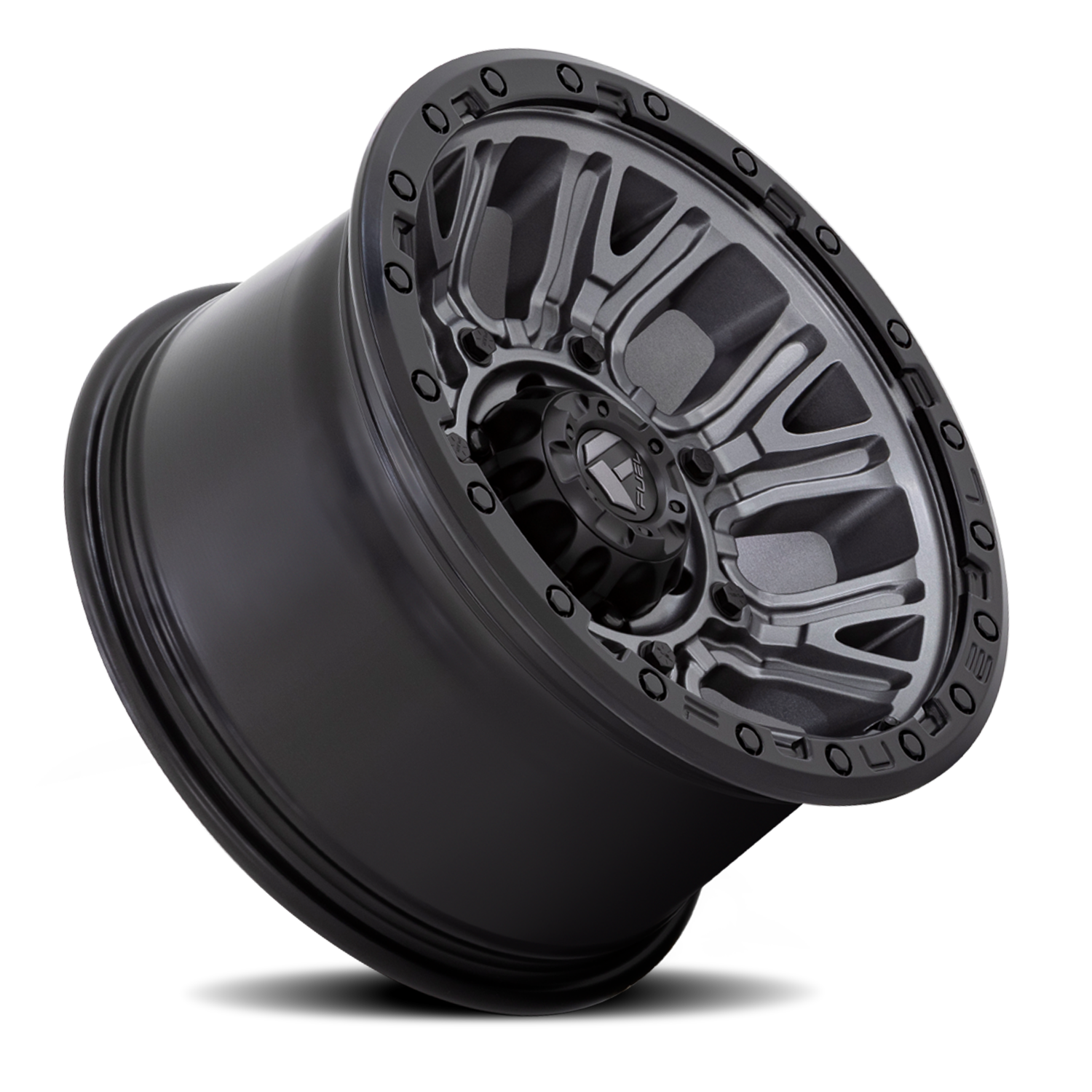 Aluminum Wheels 20X9 Traction D825 8 On 165.1 Gunmetal Gray/Black Ring 125.1 Bore 1 Offset Fuel Off Road Wheels