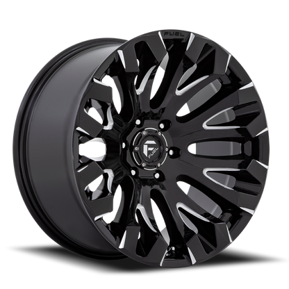 Aluminum Wheels 20X10 Quake D828 8 On 180 Gloss Black Milled 124.2 Bore -18 Offset Fuel Off Road Wheels