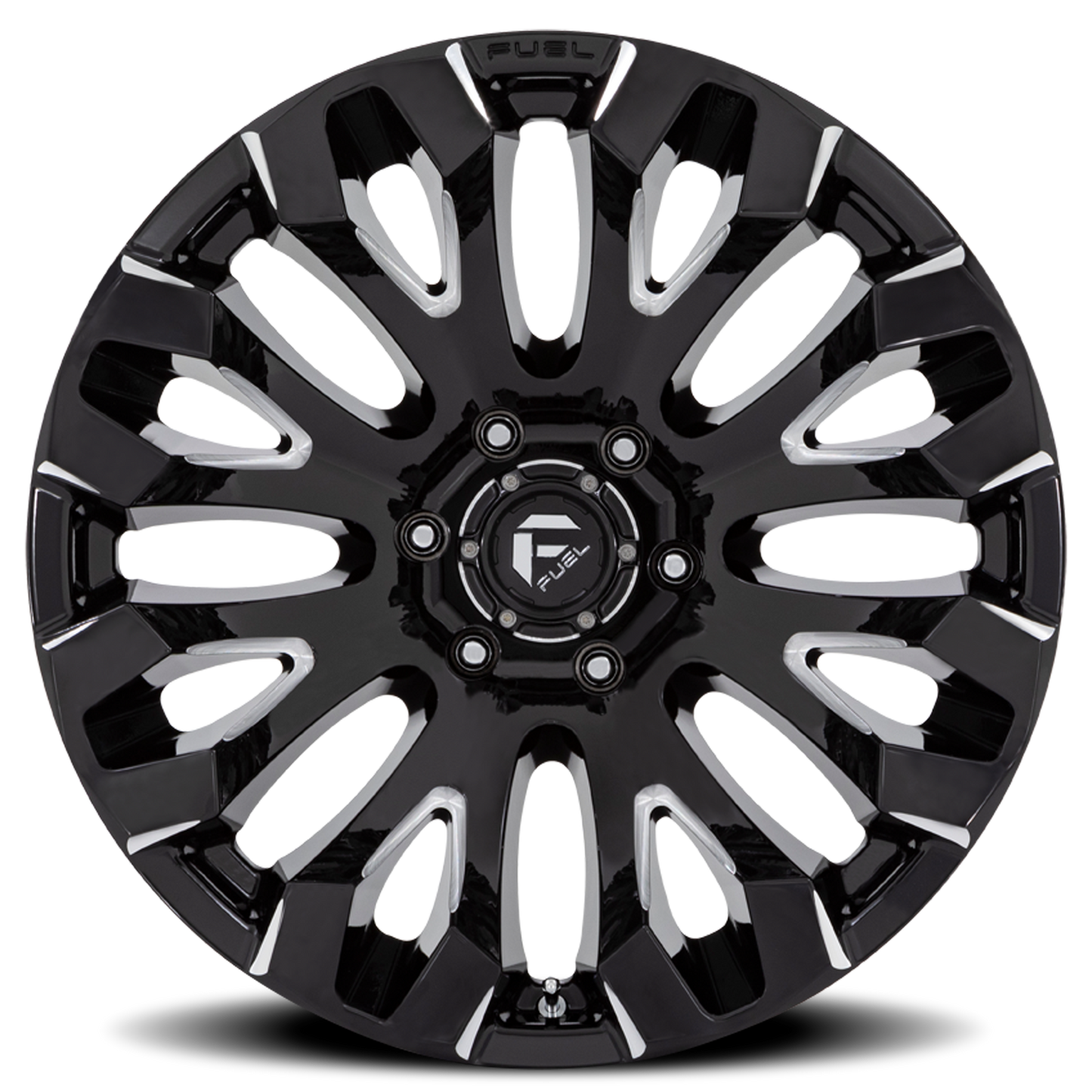 Aluminum Wheels 20X10 Quake D828 8 On 180 Gloss Black Milled 124.2 Bore -18 Offset Fuel Off Road Wheels