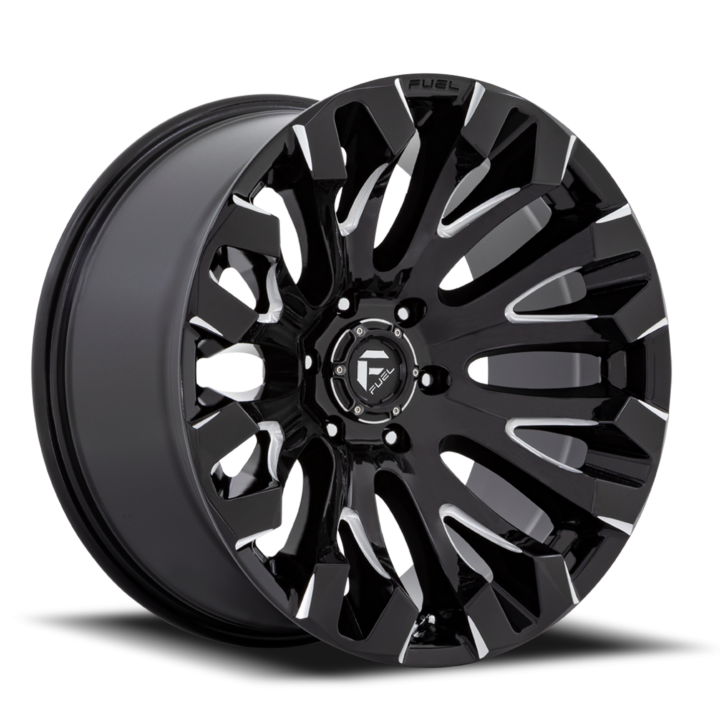 Aluminum Wheels 20X9 Quake D828 8 On 165.1 Gloss Black Milled 125.1 Bore 1 Offset Fuel Off Road Wheels