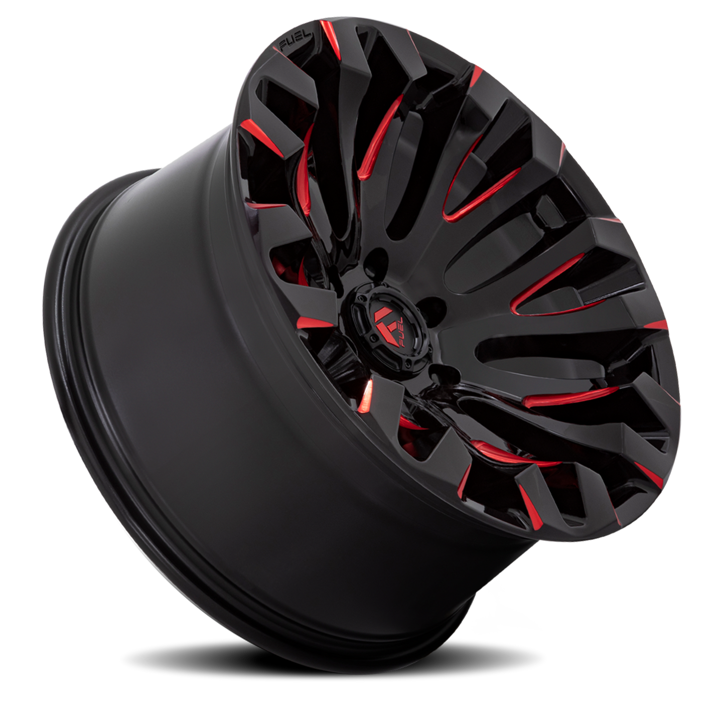 Aluminum Wheels 18X9 Quake D829 5 On 139.7 Gloss Black Milled Red 78.1 Bore 1 Offset Fuel Off Road Wheels