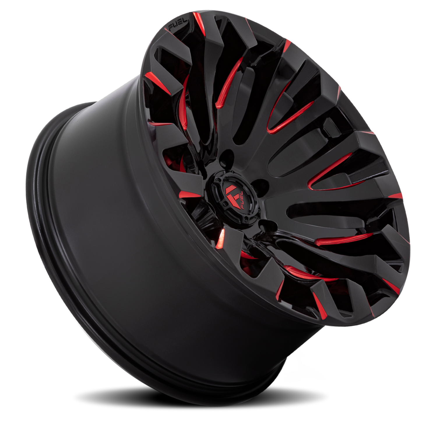Aluminum Wheels 20X10 Quake D829 8 On 170 Gloss Black Milled Red 125.1 Bore -18 Offset Fuel Off Road Wheels