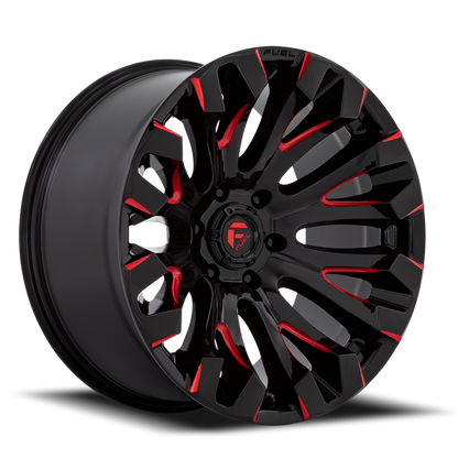 Aluminum Wheels 20X10 Quake D829 5 On 139.7 Gloss Black Milled Red 78.1 Bore -18 Offset Fuel Off Road Wheels