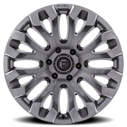 Aluminum Wheels 20X9 Quake D830 5 On 127 Platinum Gray 71.5 Bore 1 Offset Fuel Off Road Wheels