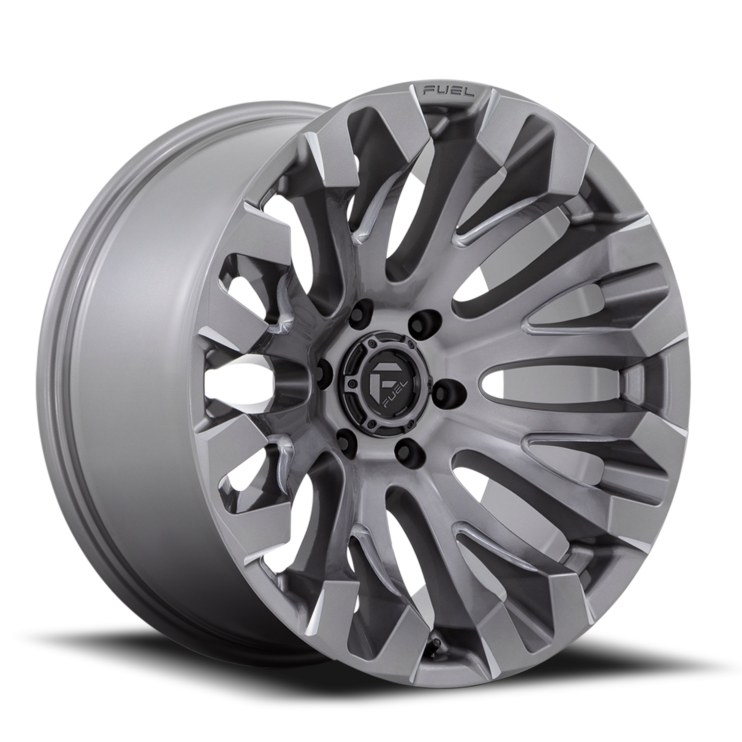 Aluminum Wheels 20X9 Quake D830 8 On 165.1 Platinum Gray 125.1 Bore 1 Offset Fuel Off Road Wheels