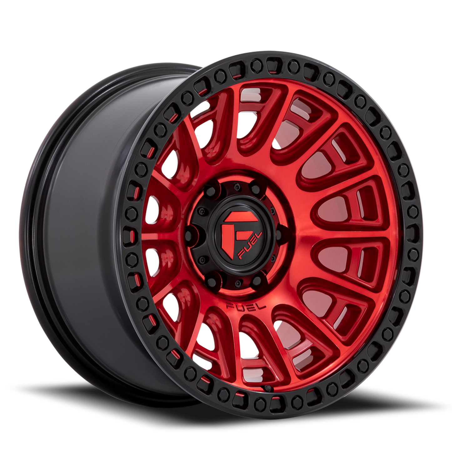 Aluminum Wheels 17X8.5 Cycle D834 6 On 135 Candy Red/Black Ring 87.1 Bore 25 Offset Fuel Off Road Wheels