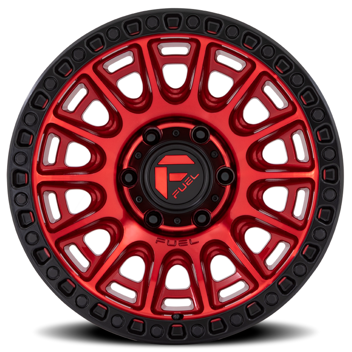 Aluminum Wheels 17X8.5 Cycle D834 5 On 120 Candy Red/Black Ring 65.07 Bore 34 Offset Fuel Off Road Wheels