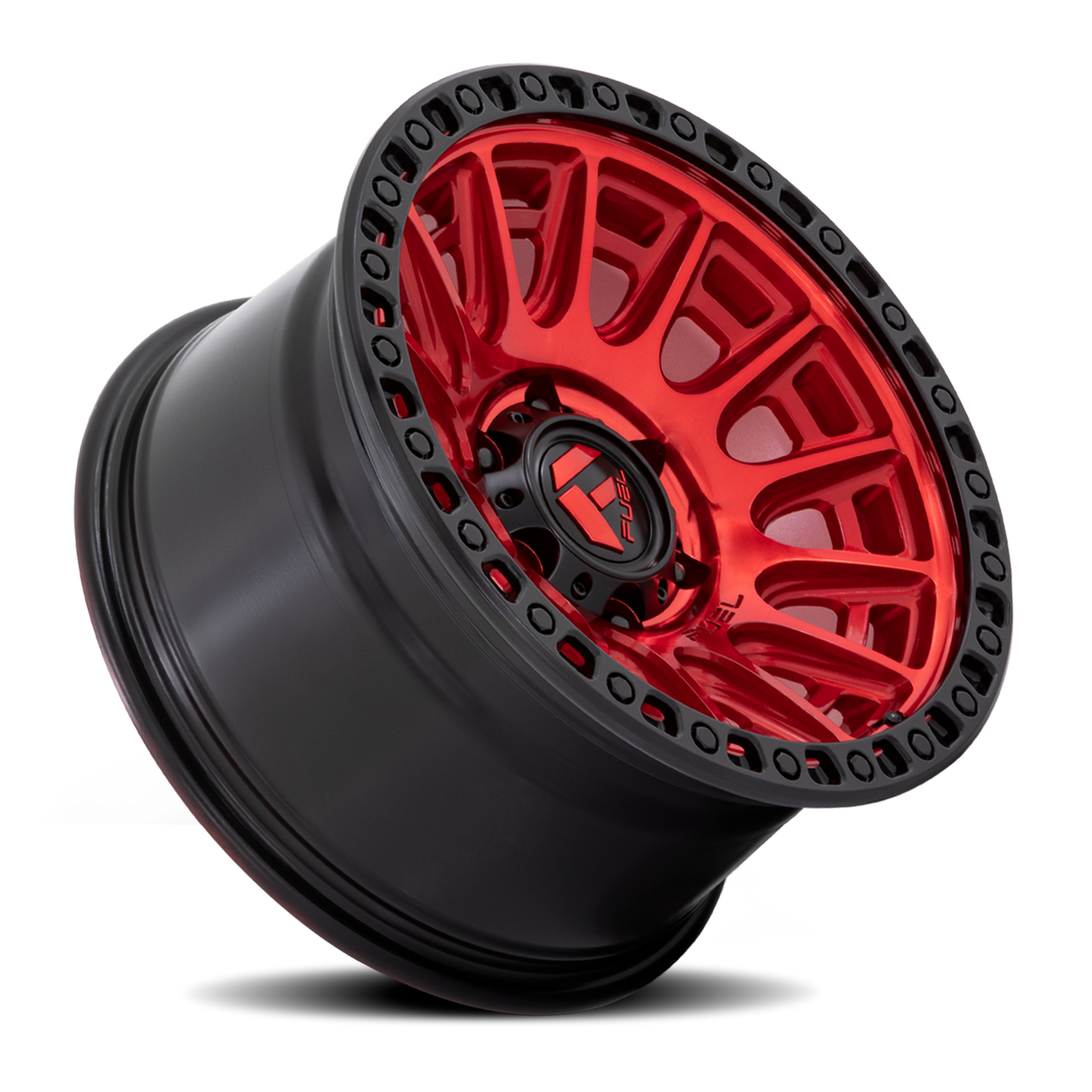 Aluminum Wheels 17X9 Cycle D834 5 On 127 Candy Red/Black Ring 71.5 Bore -12 Offset Fuel Off Road Wheels
