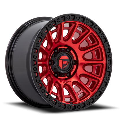 Aluminum Wheels 20X9 Cycle D834 5 On 127 Candy Red/Black Ring 71.5 Bore 1 Offset Fuel Off Road Wheels
