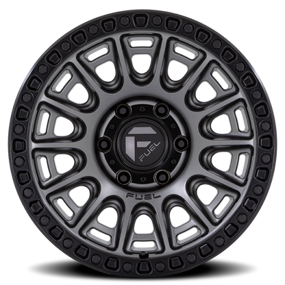 Aluminum Wheels 17X9 Cycle D835 6 On 139.7 Gunmetal Gray/Black Ring 106.1 Bore -12 Offset 34.12 Lbs Fuel Off Road Wheels